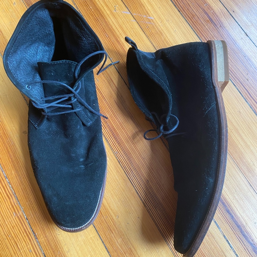 Sandro Black Suede Chukka ankle Boots 45